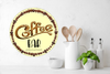 ROUND Digital Graphic Design COFFEE BAR Sublimation PNG SVG Lake House Sign Farmhouse Country Home Cabin KITCHEN Wall Art Decor Wreath Design Gift Crafters Delight HAPPY CRAFTING {{ JAMsCraftCloset }}