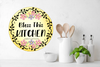 ROUND Digital Graphic Design BLESS THIS KITCHEN Sublimation PNG SVG Lake House Sign Farmhouse Country Home Cabin KITCHEN Wall Art Decor Wreath Design Gift Crafters Delight HAPPY CRAFTING {{ JAMsCraftCloset }}