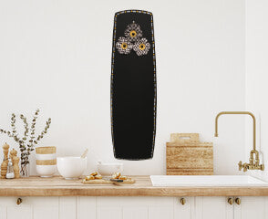 Chalkboard Black White Yellow Upcycled Repurposed Ceiling Fan Blade Wall Art Home Decor Gift {{ JAMsCraftCloset }}