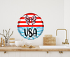 ROUND Digital Graphic Design USA Sublimation PNG SVG Lake House Sign Farmhouse Country Home Cabin PATRIOTIC Wall Art Wreath Design Gift Crafters Delight HAPPY CRAFTING {{ JAMsCraftCloset }}