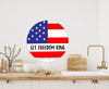 ROUND Digital Graphic Design LET FREEDOM RING Sublimation PNG SVG Lake House Sign Farmhouse Country Home Cabin Workshop Man Cave PATRIOTIC Wall Art Wreath Design Gift Crafters Delight HAPPY CRAFTING {{ JAMsCraftCloset }}