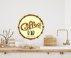 ROUND Digital Graphic Design COFFEE BAR Sublimation PNG SVG Lake House Sign Farmhouse Country Home Cabin KITCHEN Wall Art Decor Wreath Design Gift Crafters Delight HAPPY CRAFTING {{ JAMsCraftCloset }}