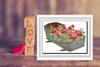 DIGITAL GRAPHIC DESIGN-Country-Floral-Vintage Cradle 1 Red Aqua Floral-Sublimation-Download-Digital Print-Clipart-PNG-SVG-JPEG-Crafters Delight-Digital Art- JAMsCraftCloset