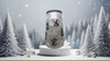 Glass VASE Decoupaged CHRISTMAS SNOWMEN POINSETIAS Shelf Sitter Country Farmhouse Shabby Chic Victorian BoHo Decor Holiday Decor Gift Idea - JAMsCraftCloset
