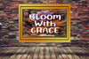 TUMBLER Full Wrap Sublimation Digital Graphic Design Vibrant Floral FROM BUNDLE 2 Faith Design Download BLOOM WITH GRACE SVG-PNG Patio Porch Decor Gift Picnic Crafters Delight {{ JAMsCraftCloset }}
