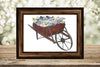 DIGITAL GRAPHIC DESIGN-Country-Floral-Vintage Wheelbarrow 5 White Purple Floral-Sublimation-Download-Digital Print-Clipart-PNG-SVG-JPEG-Crafters Delight-Digital Art - JAMsCraftCloset