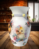 Glass VASE Decoupaged EASTER CHICKS Holiday Decor Wedding Decor Shelf Sitter Vase Shabby Chic Victorian BoHo Decor Gift Idea - JAMsCraftCloset
