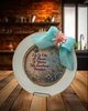 PLATE CHARGER CREAM With Brown Border PLASTIC ROUND DECOUPAGED Upcycled Repurposed Wall Art or Shelf Sitter LIFE IS LIKE A FLOWER Home Decor Gift WEDDING - JAMsCraftCloset