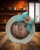 PLATE CHARGER CREAM With Brown Border PLASTIC ROUND DECOUPAGED Upcycled Repurposed Wall Art or Shelf Sitter EVERY FLOWER BLOOMS IN ITS OWN TIME Home Decor Gift WEDDING - JAMsCraftCloset
