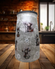 Glass VASE Decoupaged CHRISTMAS SNOWMEN POINSETIAS Shelf Sitter Country Farmhouse Shabby Chic Victorian BoHo Decor Holiday Decor Gift Idea - JAMsCraftCloset