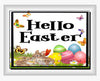 Garden Flag Digital Design Sublimation Easter Graphic SVG-PNG-JPEG Download HELLO EASTER Crafters Delight {{ JAMsCraftCloset }}