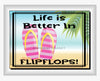 Garden Flag Digital Design Sublimation Graphic Beach SVG-PNG-JPEG Download LIFE IS BETTER IN FLIPFLOPS Crafters Delight {{ JAMsCraftCloset }}