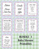 BUNDLE BABY SHOWER 1 Matching Printable Digital Party Designs and Games PNG JPEG {{ JAMsCraftCloset }}
