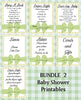 BUNDLE BABY SHOWER 2 Matching Printable Digital Party Designs and Games PNG JPEG {{ JAMsCraftCloset }}