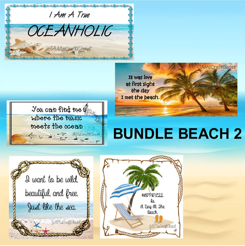 BUNDLE BEACH 2 Graphic Design Downloads SVG PNG JPEG Files Sublimation Design Crafters Delight {{ JAMsCraftCloset }}