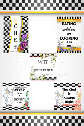BUNDLE CHEF Graphic Design Downloads SVG PNG JPEG Files Sublimation Design Crafters Delight {{ JAMsCraftCloset }}