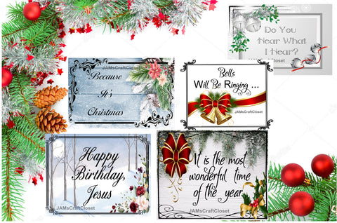 BUNDLE CHRISTMAS 1 Graphic Design Downloads SVG PNG JPEG Files Sublimation Design Crafters Delight {{ JAMsCraftCloset }}