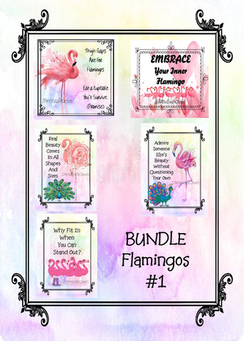 BUNDLE FLAMINGOS 1 Graphic Design Downloads SVG PNG JPEG Files Sublimation Design Crafters Delight {{ JAMsCraftCloset }}