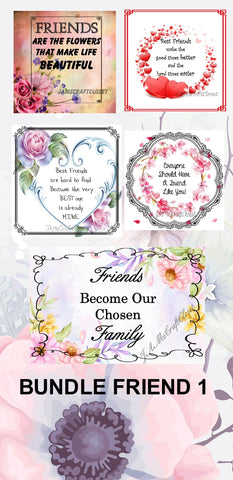 BUNDLE FRIEND 1 Graphic Design Downloads SVG PNG JPEG Files Sublimation Design Friends {{ JAMsCraftCloset }}