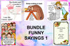 BUNDLE FUNNY SAYINGS 1 Graphic Design Downloads SVG PNG JPEG Files Sublimation Design Funny {{ JAMsCraftCloset }}