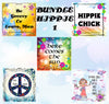 BUNDLE HIPPIE 1 Graphic Design Downloads SVG PNG JPEG Files Sublimation Design Crafters Delight {{ JAMsCraftCloset }}