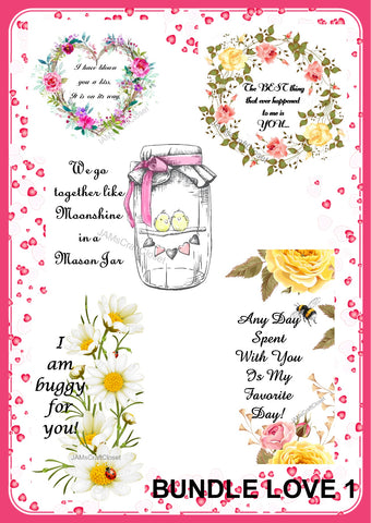 BUNDLE LOVE 1 Graphic Design Downloads SVG PNG JPEG Files Sublimation Design Crafters Delight {{ JAMsCraftCloset }}