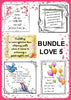 BUNDLE LOVE 5 Graphic Design Downloads SVG PNG JPEG Files Sublimation Design Crafters Delight {{ JAMsCraftCloset }}