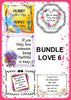 BUNDLE LOVE 6 Graphic Design Downloads SVG PNG JPEG Files Sublimation Design Crafters Delight {{ JAMsCraftCloset }}
