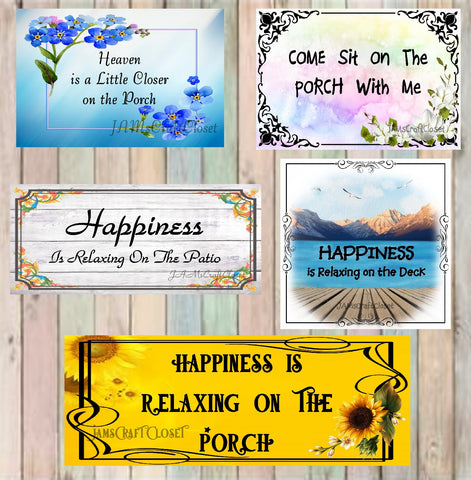 BUNDLE PORCH PATIO DECK 1 Graphic Design Downloads SVG PNG JPEG Files Sublimation Design Crafters Delight {{ JAMsCraftCloset }}