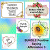 BUNDLE POSITIVE SAYING AFFIRMATION 3 Graphic Design Downloads SVG PNG JPEG Files Sublimation Design Crafters Delight {{ JAMsCraftCloset }}
