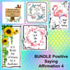 BUNDLE POSITIVE SAYING AFFIRMATION 4 Graphic Design Downloads SVG PNG JPEG Files Sublimation Design Crafters Delight {{ JAMsCraftCloset }}