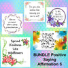 BUNDLE POSITIVE SAYING AFFIRMATION 5 Graphic Design Downloads SVG PNG JPEG Files Sublimation Design Crafters Delight {{ JAMsCraftCloset }}