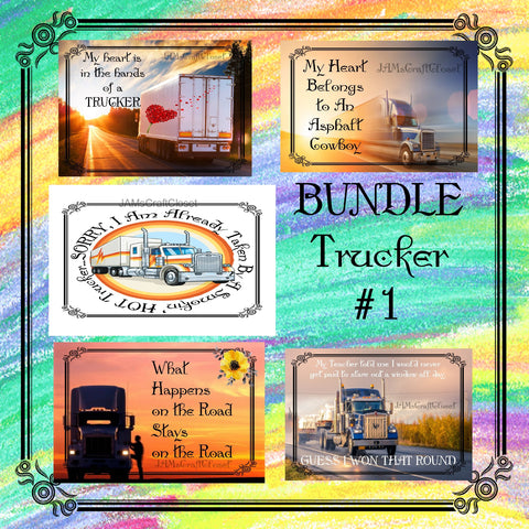 BUNDLE TRUCKER 1 Graphic Design Downloads SVG PNG JPEG Files Country Sublimation Design Crafters Delight {{ JAMsCraftCloset }}