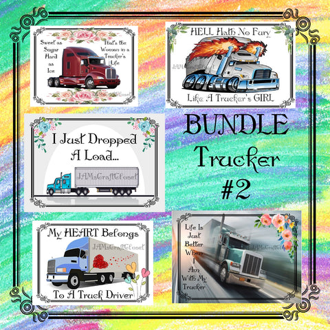 BUNDLE TRUCKER 2 Graphic Design Downloads SVG PNG JPEG Files Country Sublimation Design Crafters Delight {{ JAMsCraftCloset }}