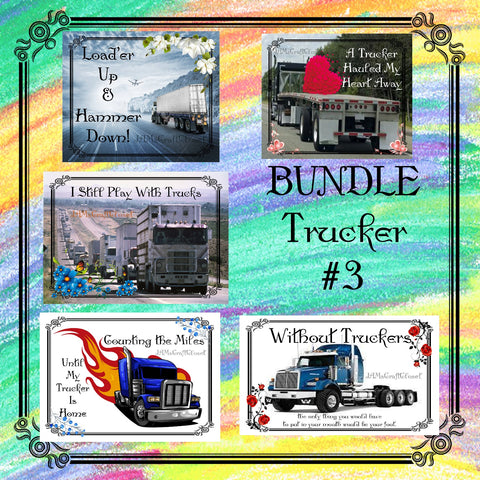 BUNDLE TRUCKER 3 Graphic Design Downloads SVG PNG JPEG Files Country Sublimation Design Crafters Delight {{ JAMsCraftCloset }}