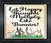 Garden Flag Digital Design Sublimation Easter Graphic SVG-PNG-JPEG Download LET HAPPY THOUGHTS MULTIPLY LIKE BUNNIES Crafters Delight {{ JAMsCraftCloset }}