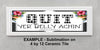 License Vanity Plate Front Plate Clever Funny Custom Plate Car Tag QUIT YER BELLY ACHIN Sublimation on Metal Gift Idea {{ JAMsCraftCloset }}