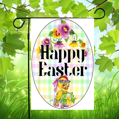 Garden Flag Digital Design Sublimation Graphic SVG-PNG-JPEG Download HAPPY EASTER EGG 2 Crafters Delight {{ JAMsCraftCloset }}