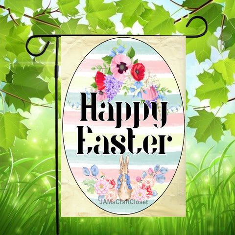 Garden Flag Digital Design Sublimation Graphic SVG-PNG-JPEG Download HAPPY EASTER EGG 3 Crafters Delight {{ JAMsCraftCloset }}