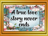 Digital Graphic Design SVG-PNG-JPEG Download Positive Saying Valentine Sayings Quotes A TRUE LOVE STORY NEVER ENDS Crafters Delight {{ JAMsCraftCloset }}