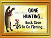 MUG Coffee Full Wrap Sublimation Digital Graphic Design Download GONE HUNTING BE BACK TO GO FISHING SVG-PNG Crafters Delight {{ JAMsCraftCloset }}