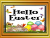 Garden Flag Digital Design Sublimation Easter Graphic SVG-PNG-JPEG Download HELLO EASTER Crafters Delight {{ JAMsCraftCloset }}