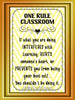 Digital Graphic Design SVG-PNG-JPEG Download Sublimation Positive Saying ONE RULE CLASSROOM Teacher School Decor Crafters Delight {{ JAMsCraftCloset }}