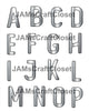 ALPHABET SET Digital Graphic Design Typography Clipart SVG-PNG Sublimation BRUSHED METAL METALIC Industrial Design Download Crafters Delight {{ JAMsCraftCloset }}