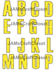 ALPHABET SET Digital Graphic Design Typography Clipart SVG-PNG Sublimation YELLOW BURST Design Download Crafters Delight {{ JAMsCraftCloset }}