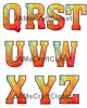 ALPHABET SET Digital Graphic Design Typography Clipart SVG-PNG Sublimation RED ORANGE YELLOW FOG Design Download Crafters Delight {{ JAMsCraftCloset }}