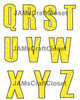 ALPHABET SET Digital Graphic Design Typography Clipart SVG-PNG Sublimation YELLOW BURST Design Download Crafters Delight {{ JAMsCraftCloset }}