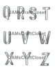 ALPHABET SET Digital Graphic Design Typography Clipart SVG-PNG Sublimation BRUSHED METAL METALIC Industrial Design Download Crafters Delight {{ JAMsCraftCloset }}
