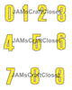 NUMBER SETS Digital Graphic Design Typography Clipart SVG-PNG Sublimation YELLOW BURST Design Download Crafters Delight {{ JAMsCraftCloset }}