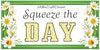 License Vanity Plate Front Plate Clever Funny Custom Plate Car Tag SQUEEZE THE DAY Sublimation on Metal Gift Idea {{ JAMsCraftCloset }}